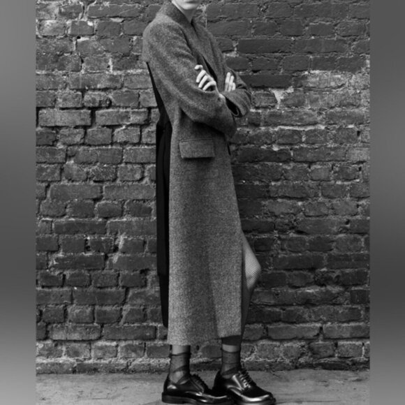 ZARA WOMAN ZW COLLECTION Combined Wool Coat - Picture 5 of 13